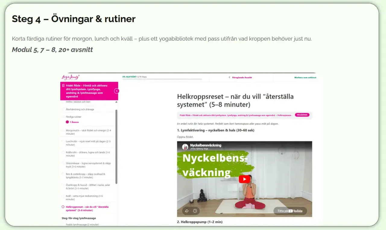Enkel rutin för att få igång lymfsystemet med yoga och massage. Helkroppsreset för att återställa systemet.